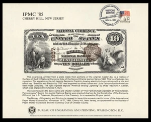 SOUVENIR CARD B84/NSC27 1985 IPMC CHERRY HILL- VC CXL'D - Imagen 1 de 2