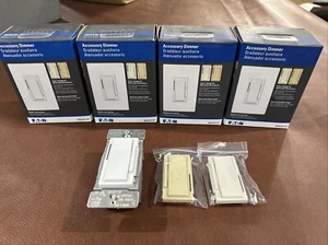 4x New Eaton WACD-C2-BX-LW ACCESSORY Dimmer Switch Wi-Fi White Almond Ivory - Picture 1 of 15