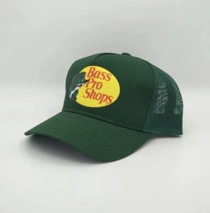 ⭐️ Bass Pro Shops Pesca Camionero Sombrero Gorra de Malla Ajustable SnapBack VERDE CAZADOR - Imagen 1 de 5