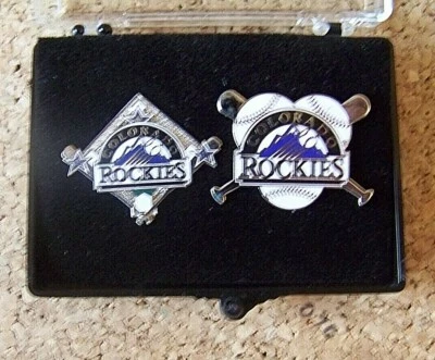 1998 Colorado Rockies ( All-Star ) 2 - lapel pin set MLB AS Gart Bros exclusive - Image 1 of 4