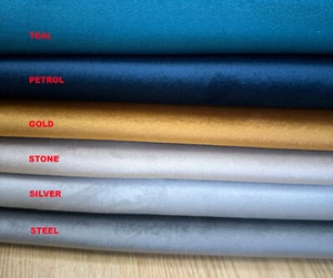 Velvet Upholstery Fabric - Luxury Thick Plush Velvet Curtain Cushion Fabric - Picture 1 of 20