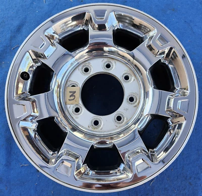 (1) 18" FORD F250 F350 SUPER DUTY OEM FACTORY CHROME CLAD 3873 WHEEL 18x8 RIM Foto 1 de 4
