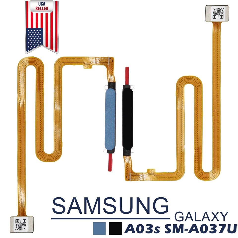 原始设备制造商电源按钮指纹传感器柔性电缆 适用于三星 Galaxy A03S SM-A037U — 第 1/1 张图片