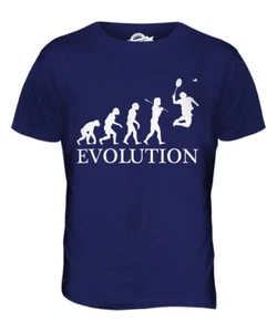 BADMINTON EVOLUTION OF MAN MENS T-SHIRT TEE TOP GIFT RACQUET - Picture 1 of 21