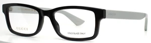 GUCCI GG1717O 005 Black Grey Mens Rectangle Full Rim Eyeglasses 54-19-145 B:36 - Picture 1 of 15