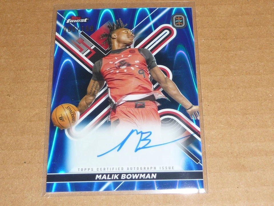 2022/23 Topps Finest OTE MALIK BOWMAN AUTOGRAPH/AUTO BLUE /150 K2103 - Image 1 of 1
