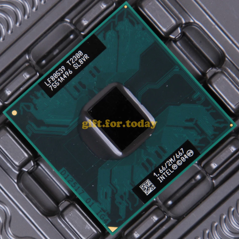 Original Intel Core Duo T2300 1.66 GHz Dual-Core (LF80539GF0282M) Processor CPU - Image 1 of 1