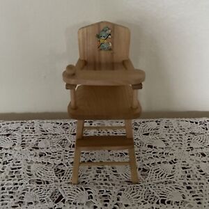 Vintage Strombecker Wooden High Chair For Ginny Ginnette 8" Dolls 1950 Furniture