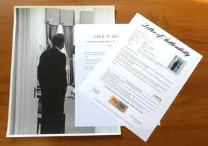 Foto original del presidente John F. Kennedy tipo 1 Cecil W. Stoughton 11x14 PSA LOA - Imagen 1 de 5