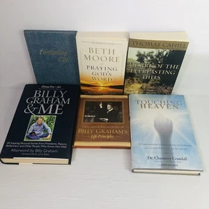 6 Lot Christianity Studies Billy Graham Beth Moore, Thomas Cahill & Others - Picture 1 of 20
