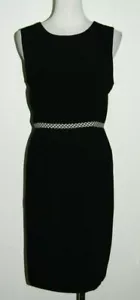 NWT Danny & Nicole Petite Black Scoop Neck Sleeveless Lined Career Dress 12P - Picture 1 of 5