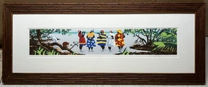 WILLIAM CANTWELL Bahama Mujer Caribeña 'Mangrove Snappers' Serigrafía Panorámica - Imagen 1 de 14