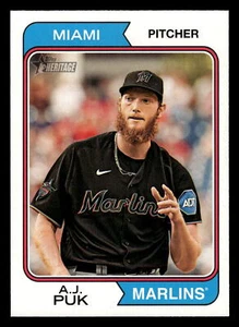 2023 Topps Heritage #516 A.J. Puk Miami Marlins - Picture 1 of 2