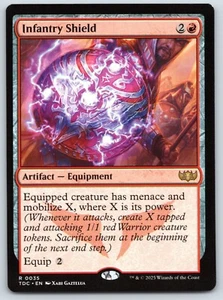Infantry Shield MISS CUT - Commander Tarkir Dragonstorm - MTG - Magic Near Mint - Picture 1 of 2