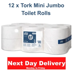 12 x Tork T2 Premium System Soft 2 ply Toilet Paper Mini Jumbo Rolls - Picture 1 of 3