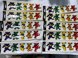 Grateful Dead Dancing Bears Sticker decal 2.25" tall x 9".5 Wide Vintage 10 Pack