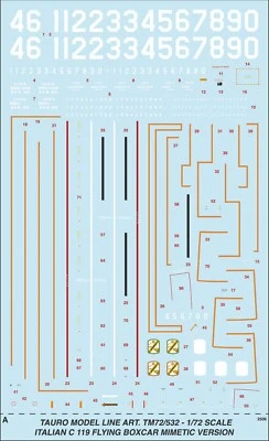 TAURO MODEL TM72/532 FAIRCHILD C-119 ITALIAN MIMETIC VERSION SCALA 1:72 - Immagine 1 di 4