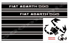 Series Stickers Abarth 595 For Sides Fiat 500 F/l/r - Black