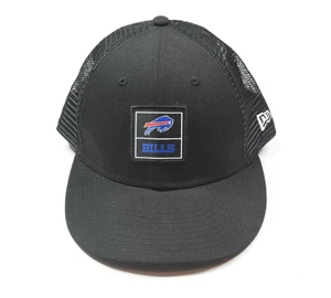 Gorra de camionero New Era Buffalo Bills para hombre talla única negra Snapback ajustable NFL - Imagen 1 de 7