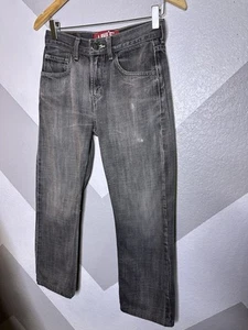Levis 514 Slim Straight Boys Denim Jeans Gray Medium Wash Size 12 Reg 26x26.5 - Picture 1 of 10