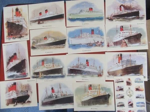 Cunard Ocean liners Postcards Job lot Marine Art Posters - Picture 1 of 1