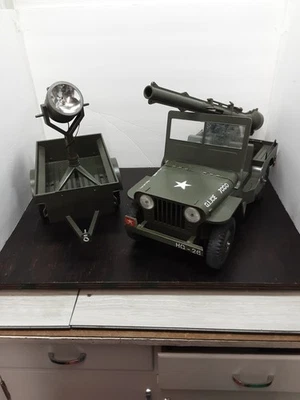 Vintage 1964 GI Joe 5 Star Jeep 7000 ,Trailer, Spot Light, Rocket Launcher Nice! - Image 1 of 4