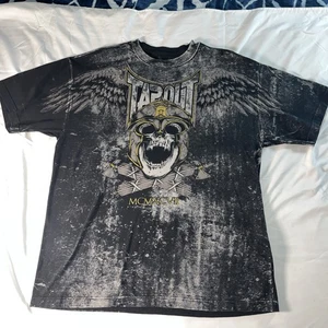 Camisa Tapout MMA Para Hombre XL Signature Series Esqueleto Calavera Alas Y2K AOP Negra - Imagen 1 de 14