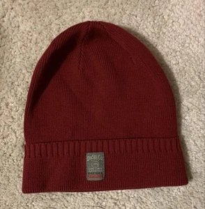 Diesel Men Red Knit Hat Only One Size Almost unused Luxury Stylish Casual Wear - Picture 1 of 2
