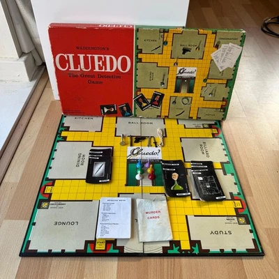 VTG Cluedo Board Game 1965 Waddingtons Vintage Complete Family Fun Collectible - Image 1 of 4