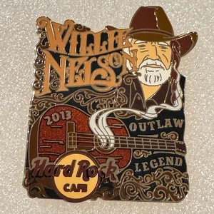 RARE HARD ROCK CAFE PIN WILLIE NELSON 2013 OUTLAW LEGEND Country Music - Picture 1 of 3