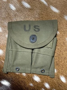 ORIGINAL US M1 CARBINE MAG POUCH BELT TYPE OD GREEN 1957 RAINIER BELL - Picture 1 of 5