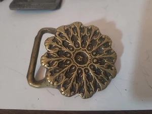 Dandelion Seed Flower Spore Daisy Vintage Solid Brass Belt Buckle - Picture 1 of 2