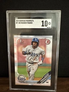 2019 1st Bowman Prospects Wander Franco SGC 10 MINT Rookie Card RC Rays - Picture 1 of 2