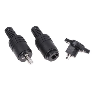 1 pièce 2 broches DIN haut-parleur prise fil 2P hifi haut-parleur câble connecteur à souder - Photo 1/14