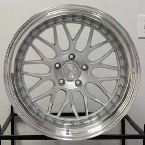 4-New 18" Aodhan AH02 AH2 Wheels 18x8.5 5x114.3 35 Silver Rims 73.1 - Picture 1 of 5