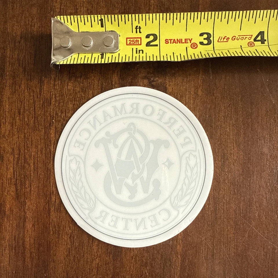 Smith & Wesson Round Logo Vinyl Sticker Decal Navy Blue Performance Center - Image 1 of 1