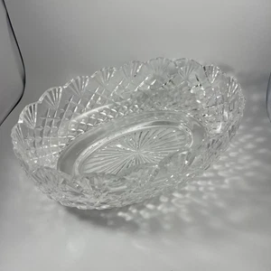 Waterford Ireland Cut Crystal 10 3/4" Oval Master Cutter Centerpiece Bowl - Picture 1 of 8