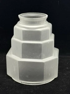 Art Deco Skyscraper Frost Glass Lampshade 2.25” Fitter - Picture 1 of 6