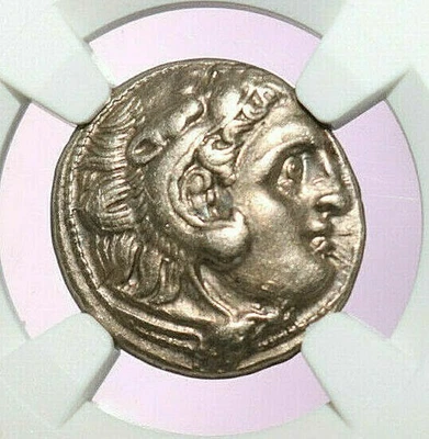 ALEXANDRE III, pièce grecque ancienne NGC XF. AR drachma. A882 - Photo 1/4