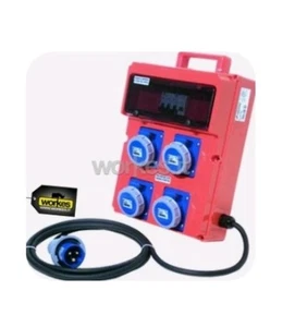 Quadro elettrico cantiere monofase rosso con magn. differenziale e cavo silicone - Foto 1 di 4