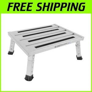Foldable Height Adjustable Aluminum Step Stool - Secure, Compact Design for RV - Picture 1 of 10