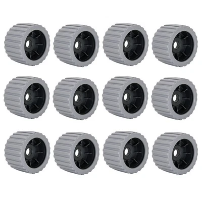 12PCS 3" Boat Trailer Wobble Rollers Ribbed 22mm Bore Boat Trailer Roller - image 1 of 4