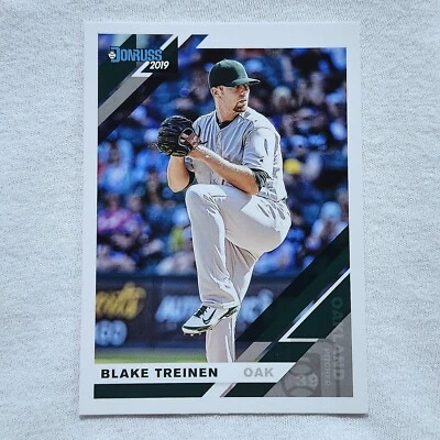 2019 Panini Donruss #77 Blake Treinen Oakland Athletics Baseball Card - Image 1 of 2