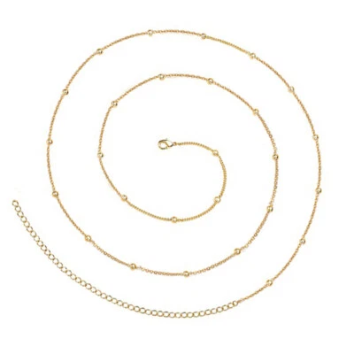 不锈钢腰带女式可调节海滩比基尼腹链 — 第 1/4 张图片