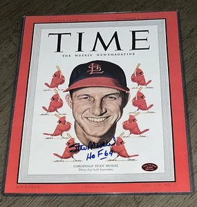 Stan Musial Signed 8.5x11 TIME Magazine Cover Photo 9/5/1949 Cardinals (STM COA) - Picture 1 of 5