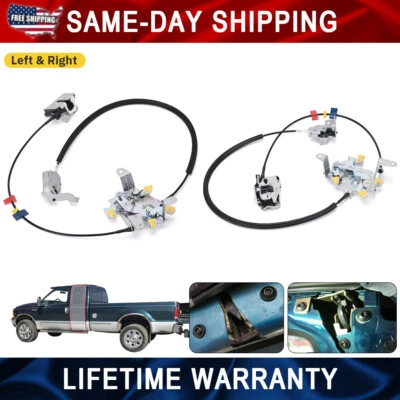 L&R Rear Door Latch Lock Cable Extended Cab For 99-07 Ford F250 F350 Super Duty - Image 1 of 4