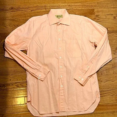 Paul Stuart Shirt Mens 15.5 Peach Long Sleeve Collared Formal Business Button Up - Image 1 of 4