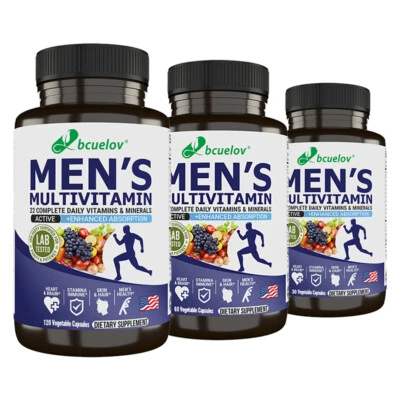 Men's Multivitamins & Minerals -30/60/120 Vegan Tablets - 22 Vitamins & Minerals - Image 1 of 4