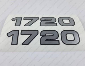 KEY WEST SPORTSMAN 1720 DECALS SILVER/BLACK STICKERS 6.5" x 1.4" 2pcs. - Picture 1 of 6