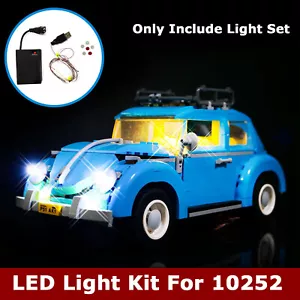 Set Illuminazione Luce LED per Lego 10252 Volkswagen Maggiolino Auto Modello Mattoni - Foto 1 di 12